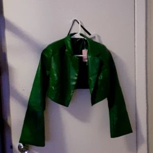 Dark green, leather 2 piece set